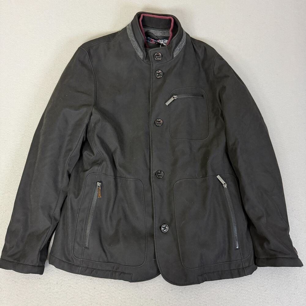 Ted Baker London Men’s Black Hybrid Jacket Floral Lining Full Zip Size 5